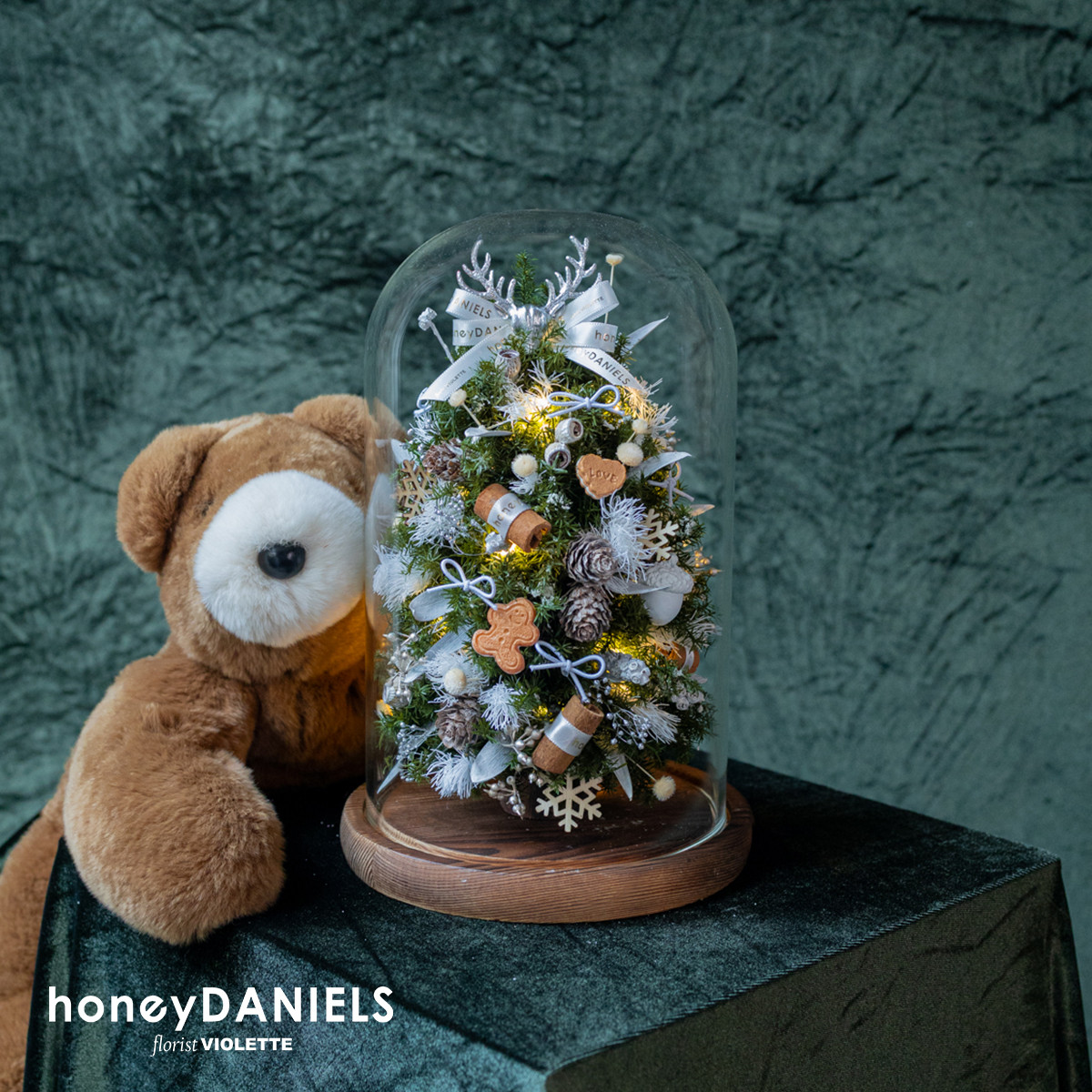 晶霜白・恆星鍾罩聖誕樹【 12/10依序出貨 】