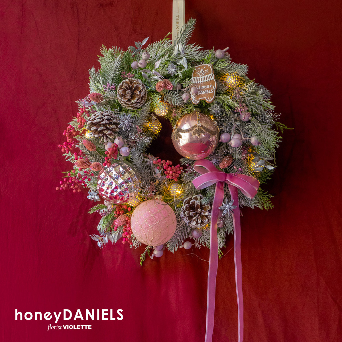 霧曦粉・聖誕花圈【 11/25依序出貨 】